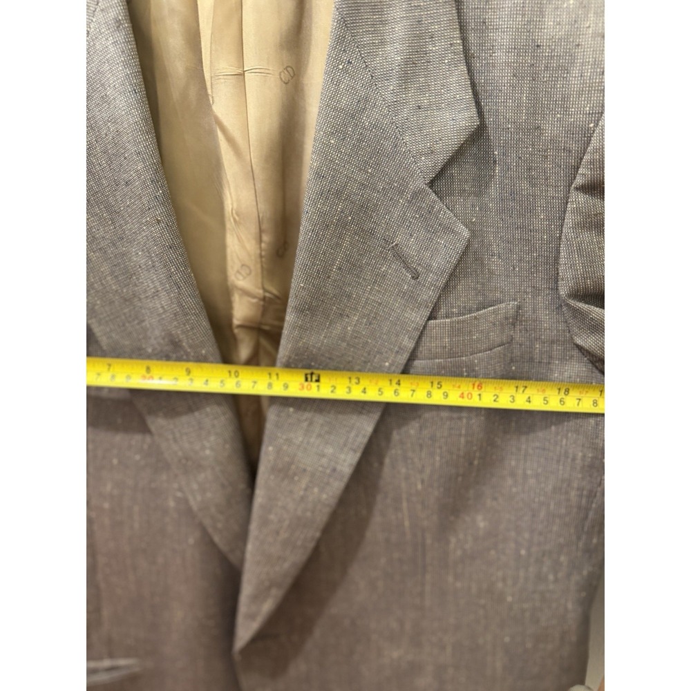 Christian Dior Monsieur Silk‎ Blazer Men's Gray Sport Coat Vintage 100% Silk - Picture 10 of 11